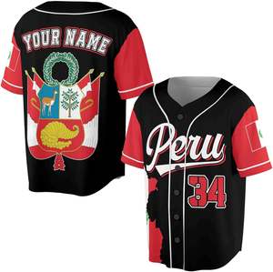 Blank Baseball Jersey for <b>Men</b> Casual Button Down <b>Shirts</b> Short Sleeve Active Team Sports Uniform Custom Name Baseball Jersey - Product Image 1