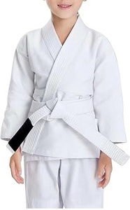 Venta al por mayor niños niñas trajes de Karate Gi Karate traje artes marciales uniforme Taekwondo Jiu Jitsu alta calidad lucha uniforme transpirable - Product Image 2