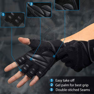 Gants en cuir de fitness en peau de mouton de haute qualité, nouveau design confortable pour une utilisation en salle de sport - Product Image 5