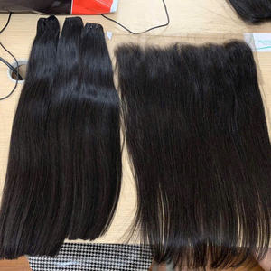 โรงงานผลิตผมต่อแบบตรง เกรดพรีเมียม ขายส่ง ผมตรงธรรมชาติ คิวติเคิลเรียงตัวสวย ผลิตด้วยเครื่องจักร แบบ Double Weft - Product Image 2