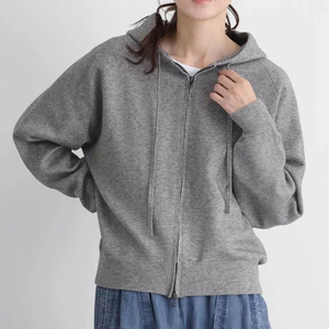 Sweat à capuche zippé décontracté et tendance pour femme, personnalisable OEM, confortable et respirant, dernière collection de sweats à capuche unis pour femme 2026 - Product Image 2