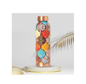High Quality Copper <b>Water</b> <b>Bottle</b> Health Benefits Printed Design Customizable Logo Printed Copper <b>Bottle</b> - Product Image 3