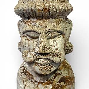 Handcrafted Wooden <b>Head</b> Rustic Design <b>Style</b> - Product Image 4