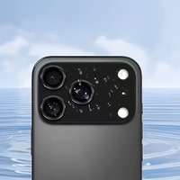 Protection d'objectif de caméra pour téléphone portable 17 Pro Max, noir, couverture intégrale, film d'objectif de caméra, dureté 9H, HD clair, 0,4 mm, anti-rayures