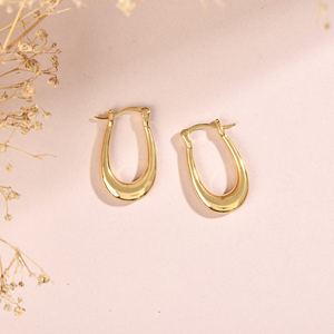 Wholesale High Grade 18K Gold Plated 925 Sterling Silver Women's <b>Hoop</b> <b>Earrings</b> Trendy <b>Twisted</b> Brass Design Pearl for Christian - Product Image 4