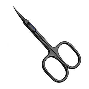 Cuticle <b>Scissors</b> Extra Fine Tip Nail Cuticle Trimmer Manicure Pedicure Stainless Steel Grooming Tool Men Women Design Black - Product Image 1