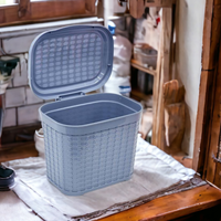 CATEEM Multifunctionele PP Plastic Wasbak Set Antislip Ecologisch 5-delig Modern Opbergdoos Keukenbenodigdheden Voedselbewaarbakken