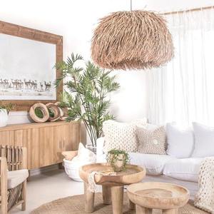 Boho Style Natural <b>Seagrass</b> Pendant Lampshade Design Chandelier Lamp <b>Shade</b> Home Decor Living Room Coffee Shop Handmade Vietnam - Product Image 3