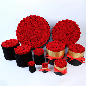 Rosas Reales Preservadas con Logotipo Personalizado en Caja Redonda en Forma de Corazón, Flores de Rosa Eternas para Regalo del Día de San Valentín - Product Image 4