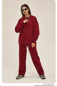 Personalizado de alta calidad UE EE. UU. Tamaño de lujo Hombres 350g Fleece Sudadera de cuello redondo Grueso Loose fit Suéter básico suave Sudadera - Product Image 4