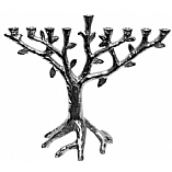Bougeoir Menorah en aluminium pour restaurant mariage maison Centres de table Article décoratif Menorah Pot à bougie unique