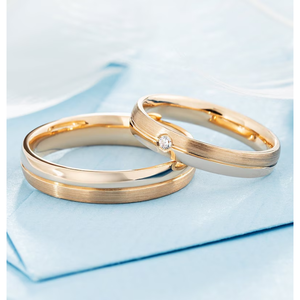 Classic Gold Wedding Diamond Rings Elegant Diamond in <b>Her</b> Ring <b>For</b> Valentine Gift - Product Image 3