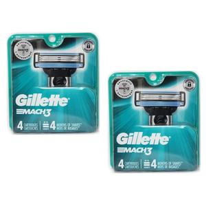 Gillette Mach3 Men's Razor Blade Recambios, 4 EA (Pack de 2) - Product Image 1