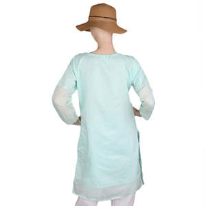 Kurti Bordado Elegante para Mujer - Color Cian - Product Image 5