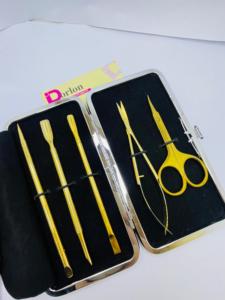 Empujadores de cutículas de uñas de acero inoxidable de doble extremo con logotipo personalizado, herramienta de manicura duradera chapada en oro para uso en salón de uñas - Product Image 5