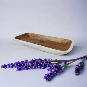 <b>Large</b> Vintage Brown Wooden Prayer Dough Bowl Rustic Religious Christian Cross Engraved Home Decor Art Christmas Church <b>Candle</b> - Product Image 1