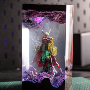 Custom Epoxy <b>Lamp</b>, Epoxy Resin <b>Lamp</b>, Custom Epoxy Resin <b>Lamp</b>, Resin Wood Art <b>Lamp</b>, Custom Night Light, Handmade Gift, Birthday - Product Image 3