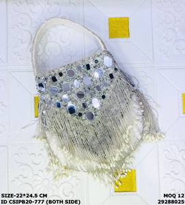 Bolsos Potli de Diseño para Novias, con Cuentas, Patrón Sólido, Capacidad de 1-1.9L, Multifuncionales, para Fiestas Nocturnas, Ring Craftstages International - Product Image 2