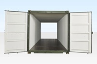 Conteneurs maritimes 20 pieds x 8 pieds secs (double porte) certifiés ISO9001, origine France, stockage de marchandises, logo personnalisé
