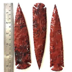 Obsidienne en acajou de 6 pouces tricotée à la main Agate indienne Artisanat en pierre semi-précieuse dans la mascotte de style pierre précieuse à pointe de flèche - Product Image 1