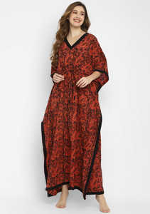 Caftán estampado de algodón de talla grande para mujer, caftán informal largo hasta el suelo a la moda - Product Image 4