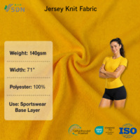 Tissu jersey maille à mailles fermées 140 g/m² pour la gestion de l'humidité, tissu tricoté durable pour la performance sportive