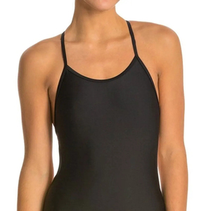 Maillot de bain une pièce pour femme, nouvelle conception, couleur unie, grande taille, vêtements de plage, 1 pièce, vente en gros OEM - Product Image 4