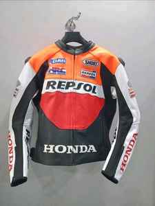 HONDA REPSOL MEN <b>MOTORBIKE</b> LEATHER JACKET RIDER RACING - Product Image 2