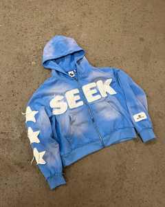 Custom Sweat Jogger Stacked Pants Set Chándales 2 Pc Sweatsuit Desgastado Bordado Sudadera con capucha y pantalones de chándal acampanados Conjuntos - Product Image 4