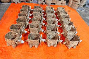 ตะกร้าสานมือลายไดโนเสาร์ตะกร้าสำหรับเด็กตะกร้าเก็บของผักตบชวาดีไซน์ใหม่ - Product Image 6