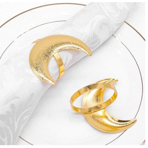 <b>Top</b> Selling <b>Table</b> <b>Top</b> Napkin Ring Creative Quality Gold Metal Napkin Ring and Holder for Ramadan Home <b>Decorative</b> Napkin Rings - Product Image 5