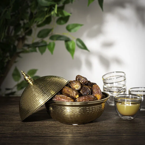 Bols en métal au design arabe moderne les plus vendus bols créatifs aux dattes en chocolat émaillé bols à noix pour la décoration de la maison pour Diwali - Product Image 6