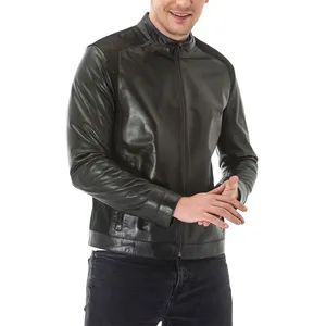 2024 New Arrival Factory Direct Supplier New Stylish OEM Service Men Leather Jacket Hot Selling Fashion Wear Men Leather Jacket