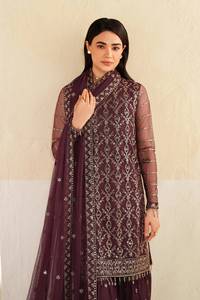 Vestido de chifón paquistaní de 3 piezas para mujer, bordado vintage con lentejuelas y patchwork, elegante para fiestas indias, estilo étnico natural. - Product Image 5