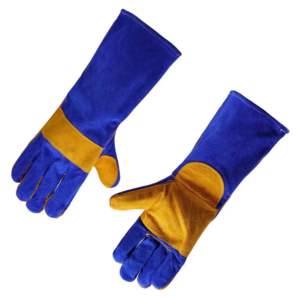 ถุงมือหนังวัวแยกชิ้นสำหรับงานเชื่อมเสริมความปลอดภัยในอุตสาหกรรมถุงมือป้องกันสำหรับช่างเชื่อม - Product Image 1