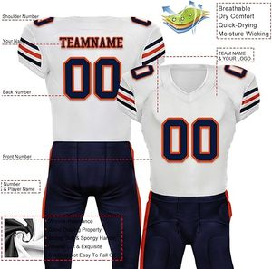 ชุดอเมริกันฟุตบอลสำหรับทีมดีไซน์ชั้นนำ แบบยูนิเซ็กซ์ รุ่นใหม่ ระบายอากาศได้ดี - Product Image 2