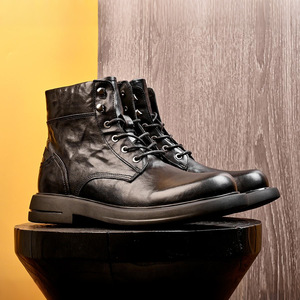Chaussures décontractées légères avec semelle absorbant la transpiration et structure flexible, chaussures de tous les jours pour hommes, chaussures en cuir - Product Image 2
