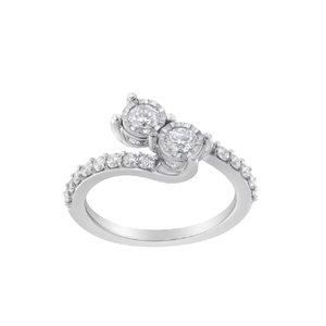 Ensemble de platine de bague solitaire en diamant naturel à forte demande pour les cadeaux de fiançailles et d'anniversaire - Product Image 2