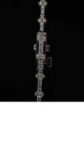 top Quality Hip-hop Chain Custom <b>Silver</b> VVS Moissanite Black Cuban Link Chain for Unisex from Indian Supplier - Product Image 2