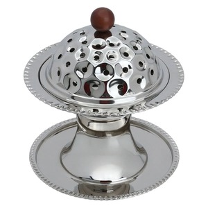 Silver Arabic Aromatic <b>Incense</b> <b>Burner</b> Crescent Moon Star Top Home Decor Winter Spring Bakhoor Oud Charcoal Holder Eid Mubkhar - Product Image 1