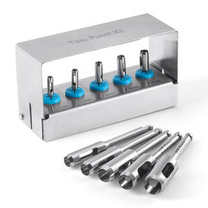 Kit de 5 Piezas de Brocas de Resección Gingival Circular para Implantes Dentales, Herramientas Manuales y Mecánicas de Acero - Product Image 3