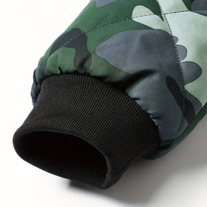 Chaqueta de béisbol informal para hombre, abrigo Bomber de camuflaje, cortavientos acolchado con estilo Hipster universitario de ajuste Regular para primavera y otoño - Product Image 3