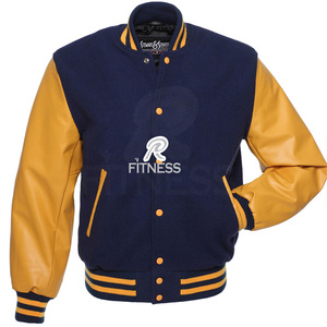 Chaqueta Varsity Personalizada OEM de Primera Calidad, Chaqueta Bomber Letterman de Cuero para Hombre - Product Image 6