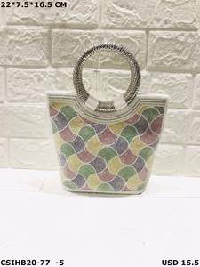 Designer Handmade Stone Beaded Evening <b>Bags</b> <b>for</b> <b>Wedding</b> Bridal Party Comfortable Shoulder Carrying - Product Image 4