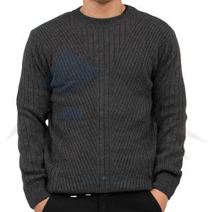 Vente en gros de pulls en tricot à col haut décontractés personnalisés pour hommes pour l'hiver pulls à col rond respirants pour l'hiver mode hivernale vierge - Product Image 1