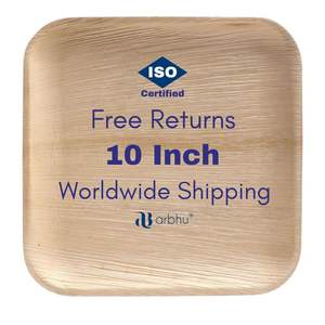 ชุดภาชนะอาหารใบปาล์มแบบใช้แล้วทิ้งจานและจานชามไมโครเวฟชุดรับประทานอาหารแบบธรรมชาติ100% พรีเมี่ยม - Product Image 1