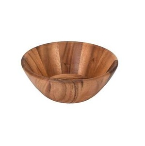 Wood Round Serving Bowl American Style Polished Eco-Friendly Party Use High Quality Customized Size - Product Image 3
