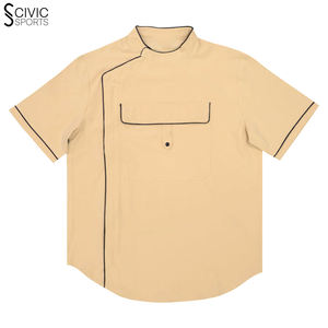 Veste de barbier professionnelle personnalisable décoration vintage tissu de laine respirant fermeture à glissière conception 3D LOGOs personnalisés - Product Image 5