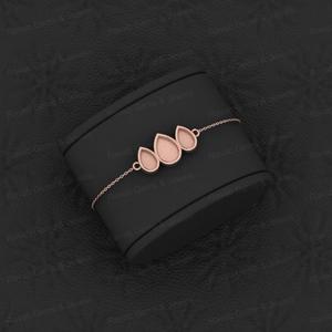 Top Quality <b>Solid</b> 925 Sterling Silver Pear Leaf Design <b>Charm</b> <b>Bracelet</b> Good For Ashes & Resin Work Keepsake Breastmilk Jewelry - Product Image 4