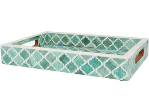 Plateau de service rectangulaire en incrustation d'os fait main antique avec un nouveau design à bon prix 2025 - Product Image 2